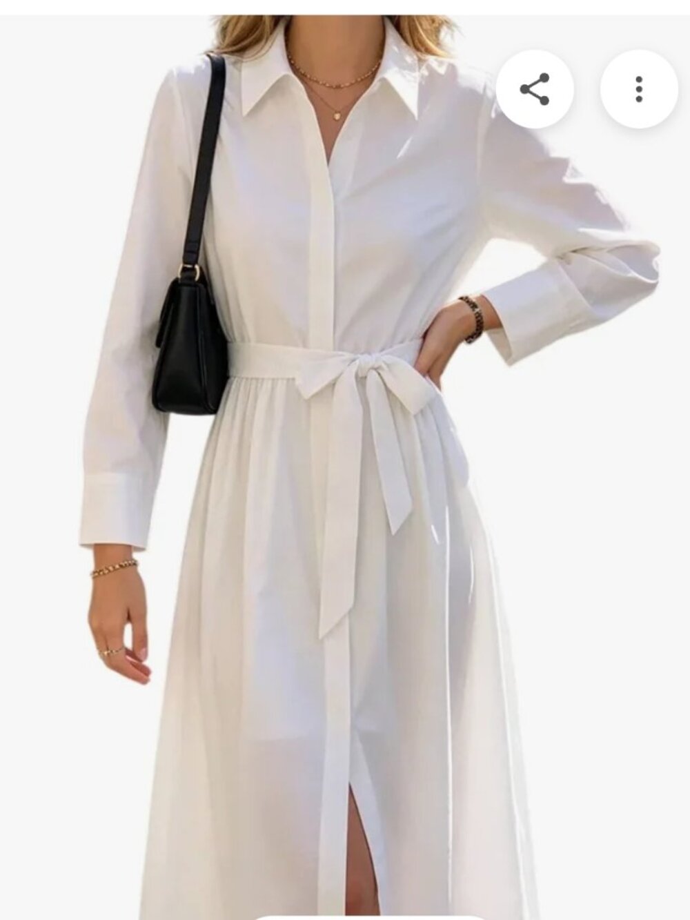 Minimum ! Saralinna Midi Dress shirt with belt (EU/36)
